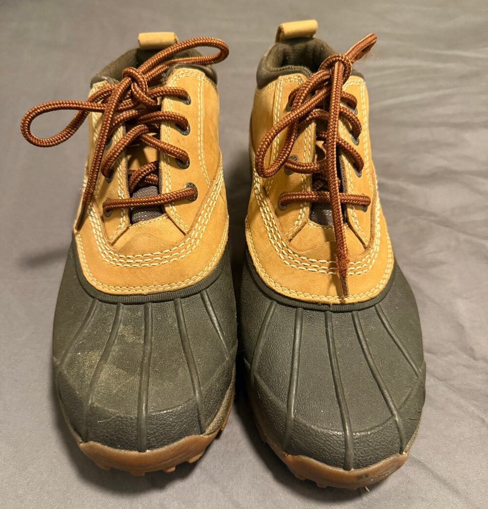 L.L. Bean Bean Boots Low Ankle Duck Rain Gumshoes Leather Womens Sz 9